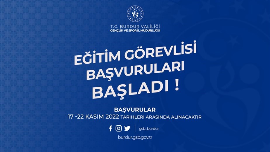 EĞİTİM GÖREVLİSİ BAŞVURULARI BAŞLADI !