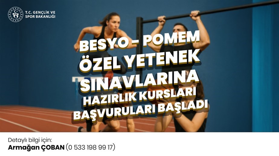 Burdur Gençlik ve Spor İl Müdürlüğü'nden Ücretsiz BESYO-POMEM Özel Yetenek Sınavlarına Hazırlık Kursları Başlıyor!